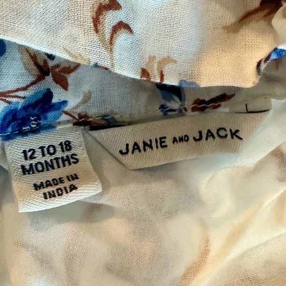 Janie + Jack Floral Border Jumpsuit Size 12-18 Months - Picture 14 of 15